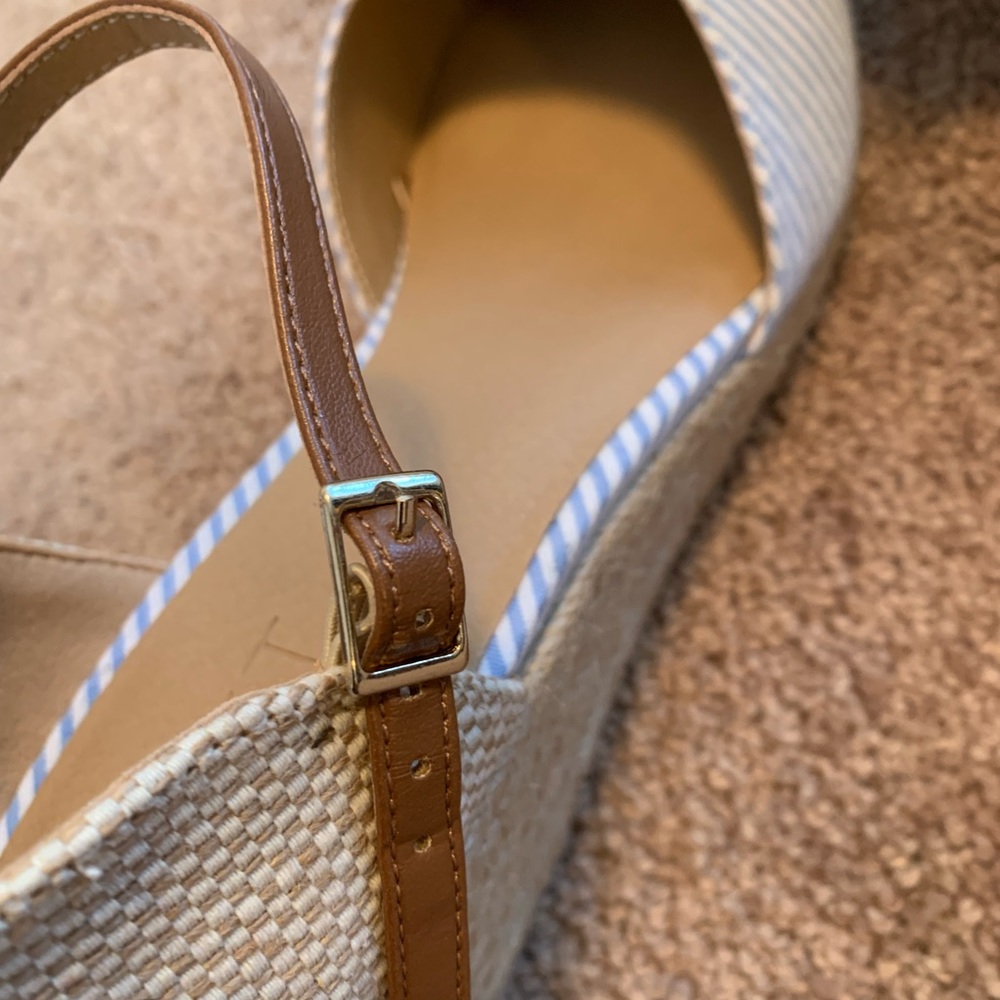 LOFT Striped Espadrille Wedges | Size 9.5 / Never Worn - Picture 7 of 11